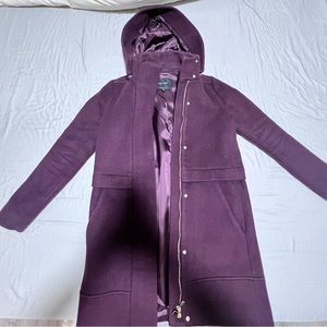 Massimo Dutti coat: wine red